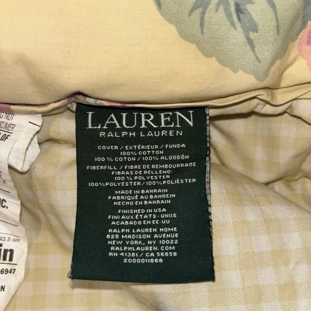 Ralph Lauren Parsonage Floral Queen Full Comforter French Country Cottage 94x96